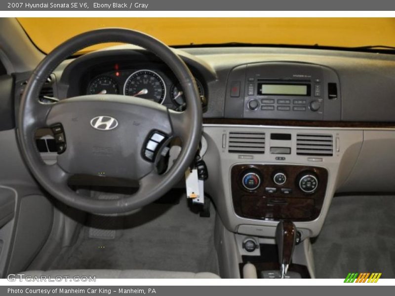 Ebony Black / Gray 2007 Hyundai Sonata SE V6