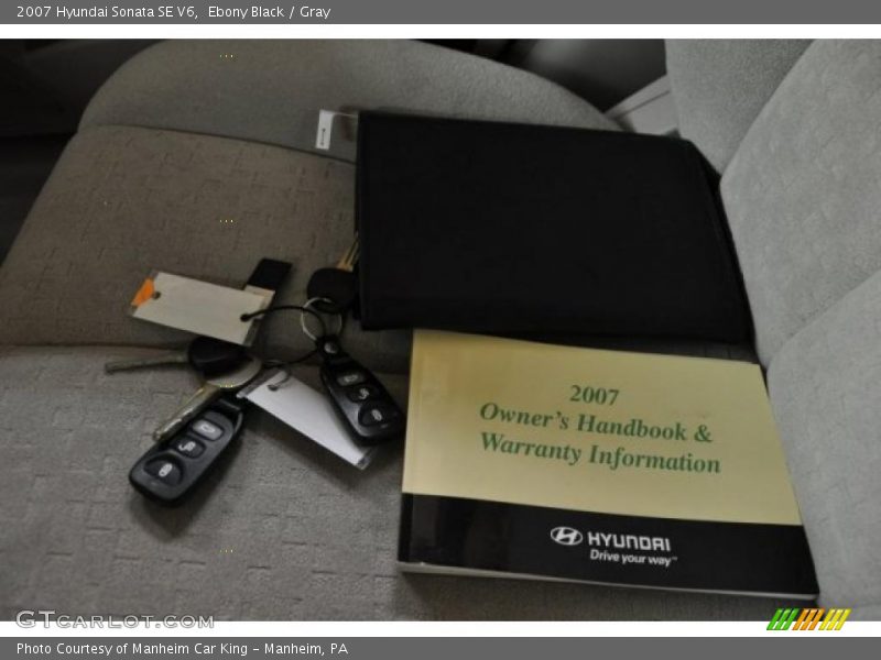 Ebony Black / Gray 2007 Hyundai Sonata SE V6