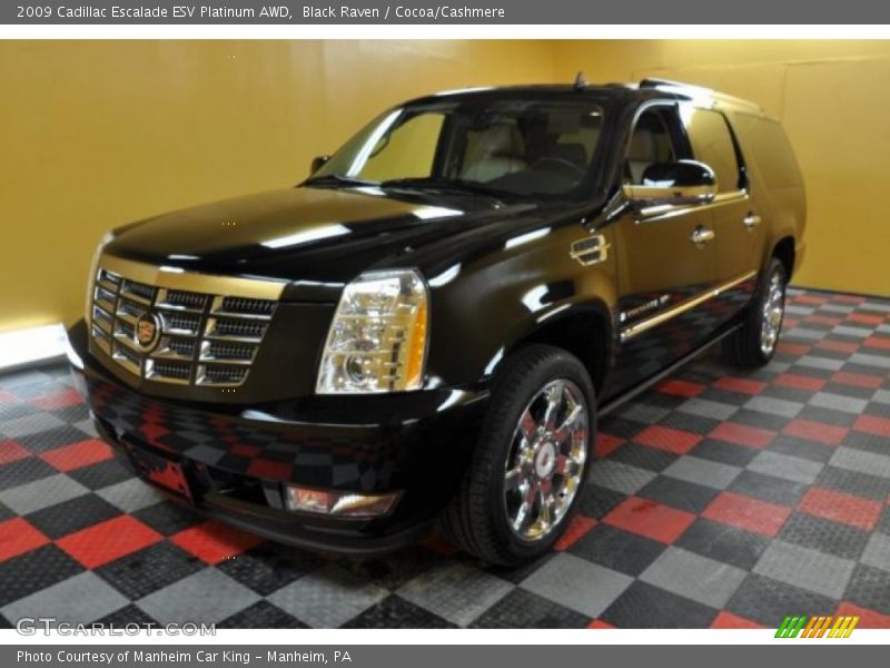 Black Raven / Cocoa/Cashmere 2009 Cadillac Escalade ESV Platinum AWD