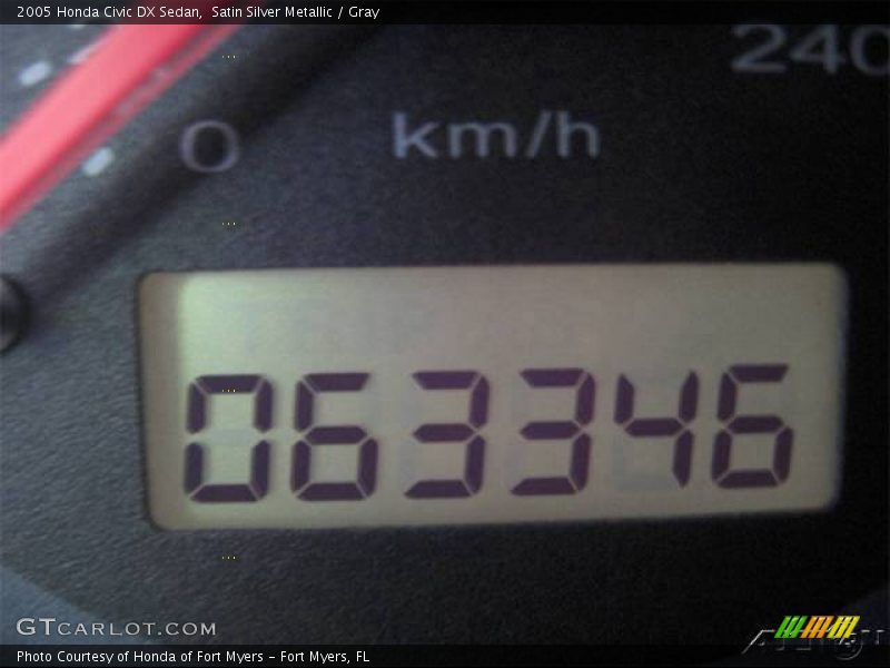 Satin Silver Metallic / Gray 2005 Honda Civic DX Sedan
