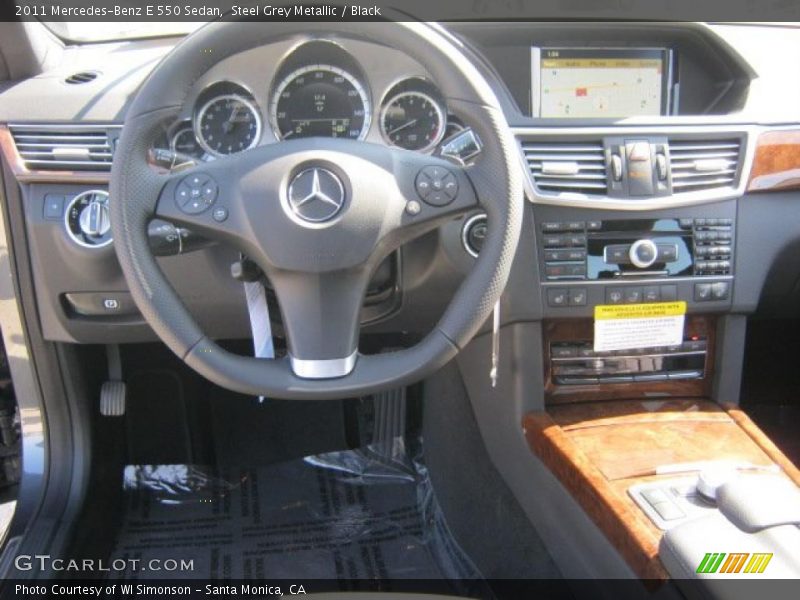 Steel Grey Metallic / Black 2011 Mercedes-Benz E 550 Sedan