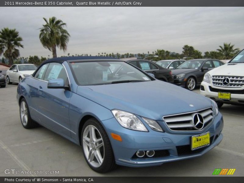 Quartz Blue Metallic / Ash/Dark Grey 2011 Mercedes-Benz E 350 Cabriolet