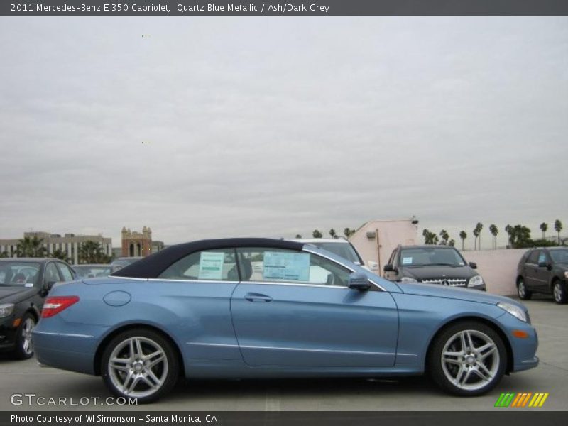 Quartz Blue Metallic / Ash/Dark Grey 2011 Mercedes-Benz E 350 Cabriolet