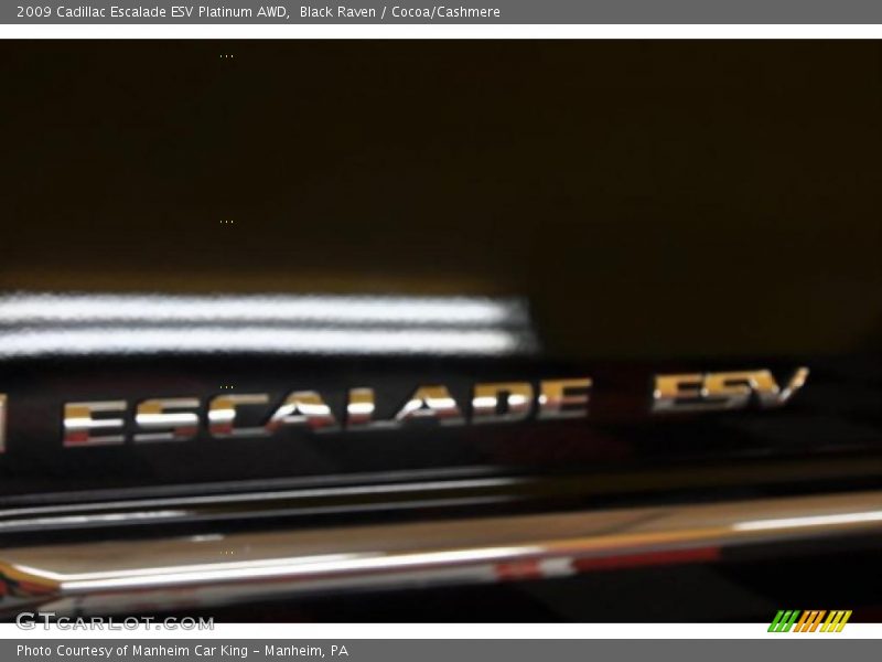Black Raven / Cocoa/Cashmere 2009 Cadillac Escalade ESV Platinum AWD