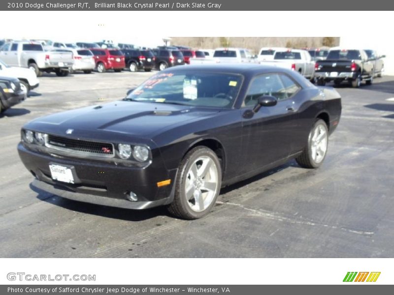 Brilliant Black Crystal Pearl / Dark Slate Gray 2010 Dodge Challenger R/T