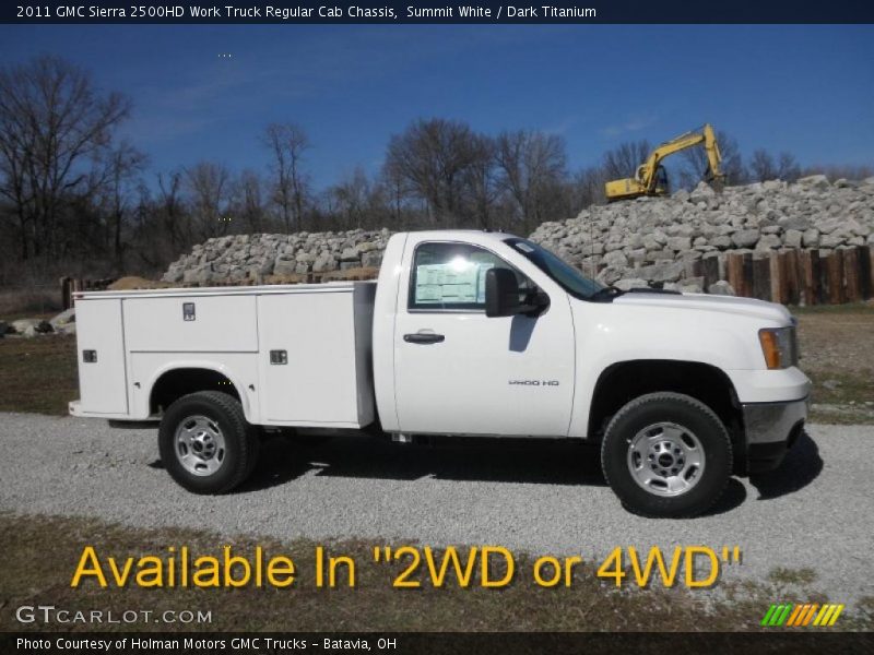 Summit White / Dark Titanium 2011 GMC Sierra 2500HD Work Truck Regular Cab Chassis
