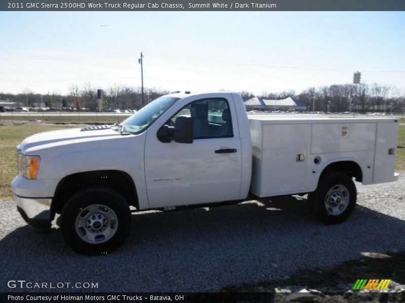 Summit White / Dark Titanium 2011 GMC Sierra 2500HD Work Truck Regular Cab Chassis