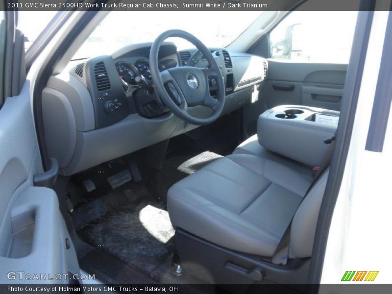 Summit White / Dark Titanium 2011 GMC Sierra 2500HD Work Truck Regular Cab Chassis