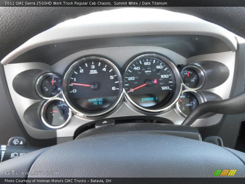 Summit White / Dark Titanium 2011 GMC Sierra 2500HD Work Truck Regular Cab Chassis