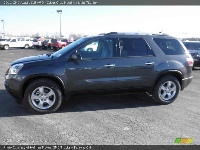 Cyber Gray Metallic / Light Titanium 2011 GMC Acadia SLE AWD