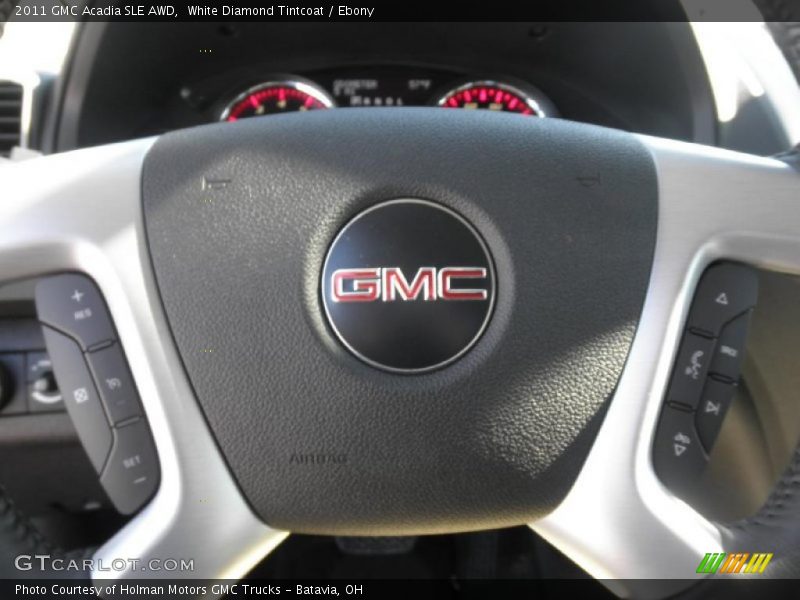 White Diamond Tintcoat / Ebony 2011 GMC Acadia SLE AWD