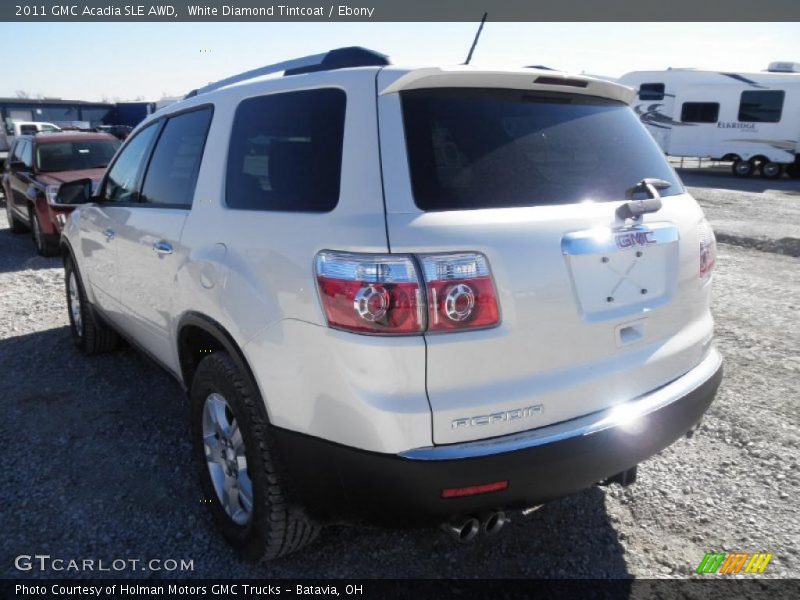 White Diamond Tintcoat / Ebony 2011 GMC Acadia SLE AWD
