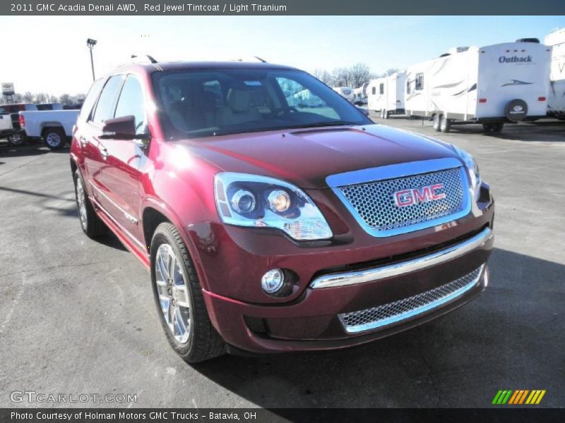 Red Jewel Tintcoat / Light Titanium 2011 GMC Acadia Denali AWD