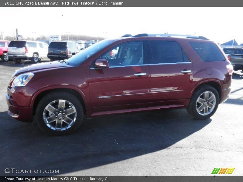 Red Jewel Tintcoat / Light Titanium 2011 GMC Acadia Denali AWD