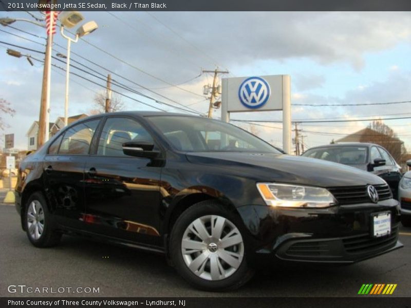 Black / Titan Black 2011 Volkswagen Jetta SE Sedan