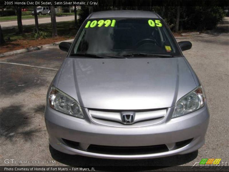 Satin Silver Metallic / Gray 2005 Honda Civic DX Sedan