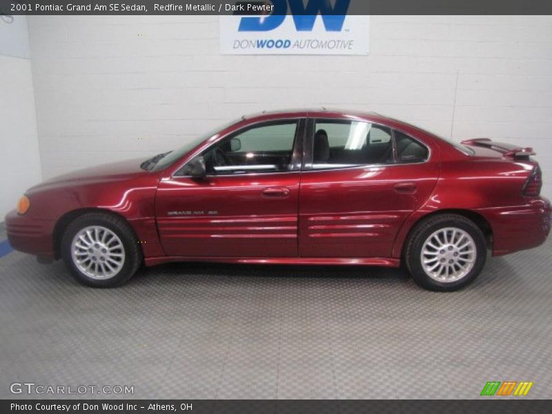 Redfire Metallic / Dark Pewter 2001 Pontiac Grand Am SE Sedan