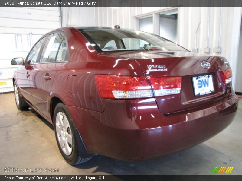 Dark Cherry Red / Gray 2008 Hyundai Sonata GLS