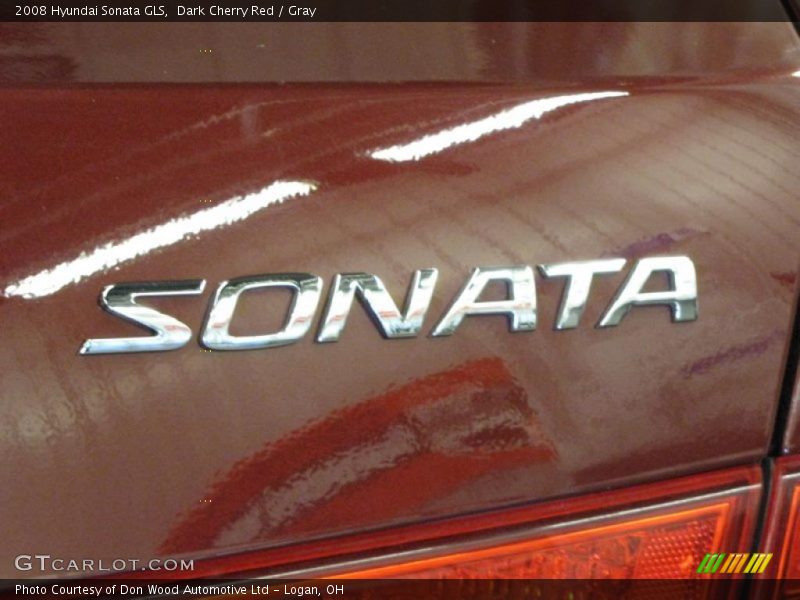 Dark Cherry Red / Gray 2008 Hyundai Sonata GLS