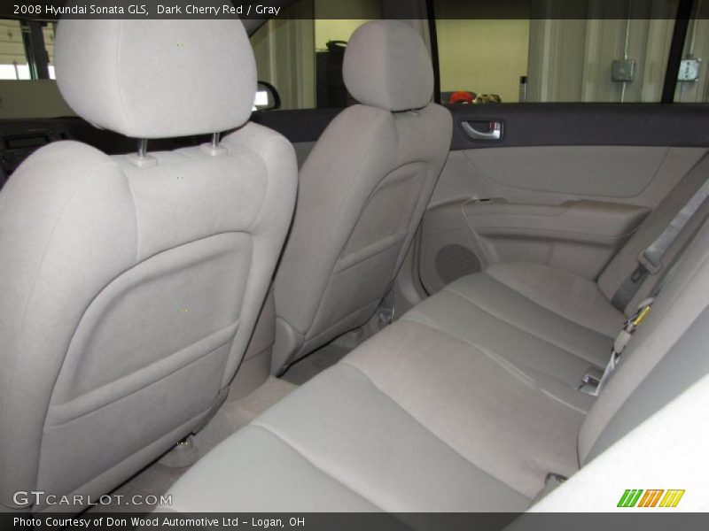 Dark Cherry Red / Gray 2008 Hyundai Sonata GLS