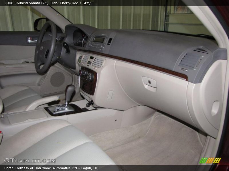 Dark Cherry Red / Gray 2008 Hyundai Sonata GLS