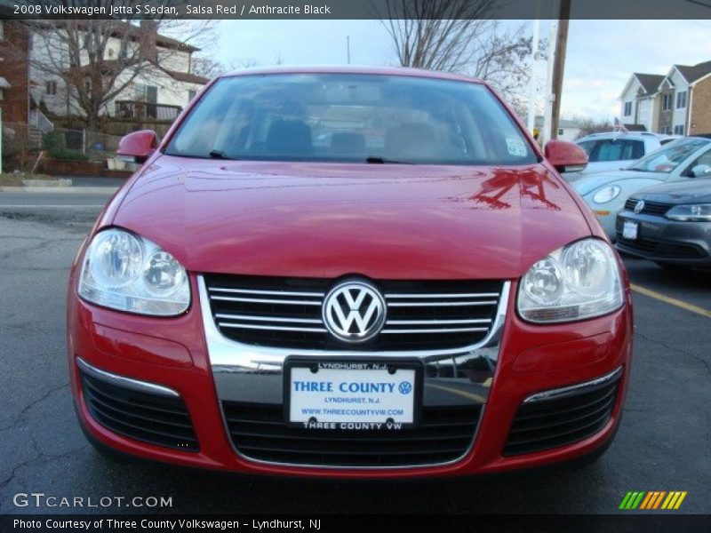 Salsa Red / Anthracite Black 2008 Volkswagen Jetta S Sedan