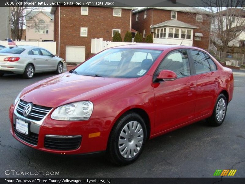 Salsa Red / Anthracite Black 2008 Volkswagen Jetta S Sedan