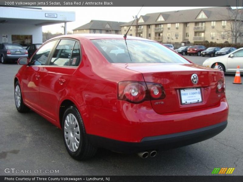 Salsa Red / Anthracite Black 2008 Volkswagen Jetta S Sedan