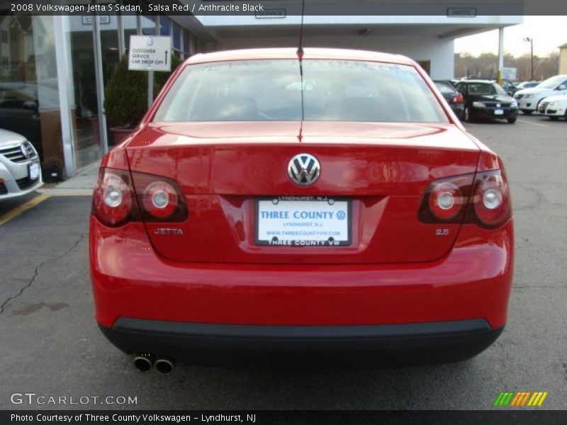Salsa Red / Anthracite Black 2008 Volkswagen Jetta S Sedan