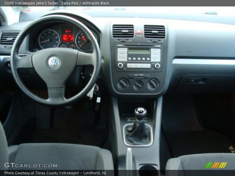 Salsa Red / Anthracite Black 2008 Volkswagen Jetta S Sedan