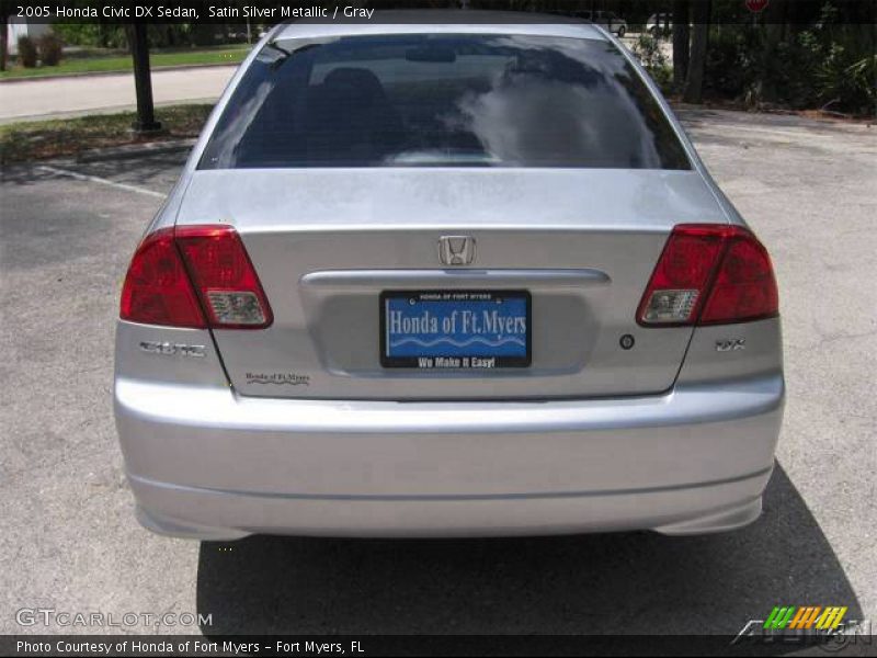 Satin Silver Metallic / Gray 2005 Honda Civic DX Sedan