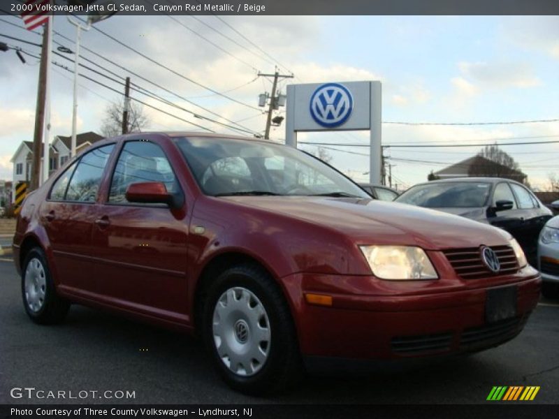 Canyon Red Metallic / Beige 2000 Volkswagen Jetta GL Sedan