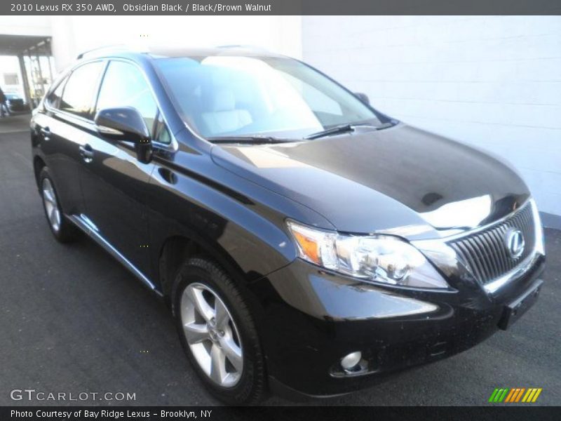 Obsidian Black / Black/Brown Walnut 2010 Lexus RX 350 AWD