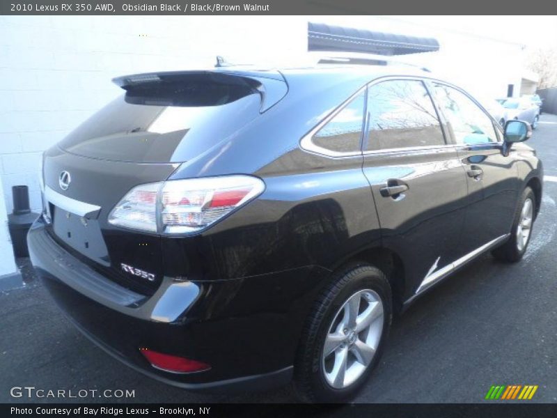 Obsidian Black / Black/Brown Walnut 2010 Lexus RX 350 AWD