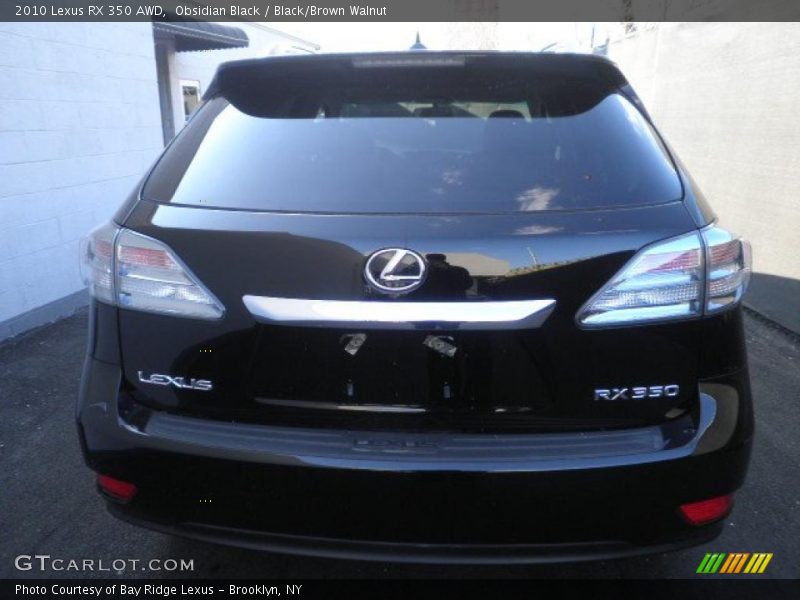 Obsidian Black / Black/Brown Walnut 2010 Lexus RX 350 AWD