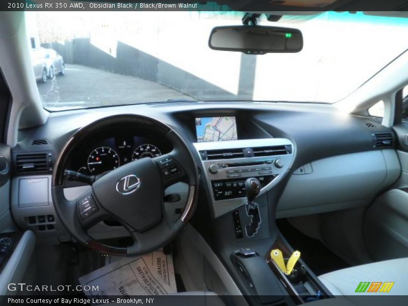 Obsidian Black / Black/Brown Walnut 2010 Lexus RX 350 AWD