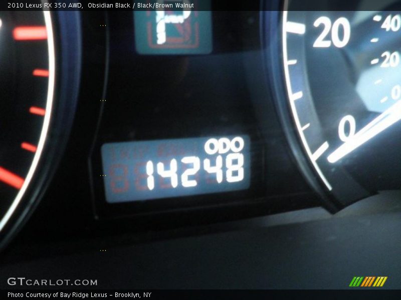 Obsidian Black / Black/Brown Walnut 2010 Lexus RX 350 AWD