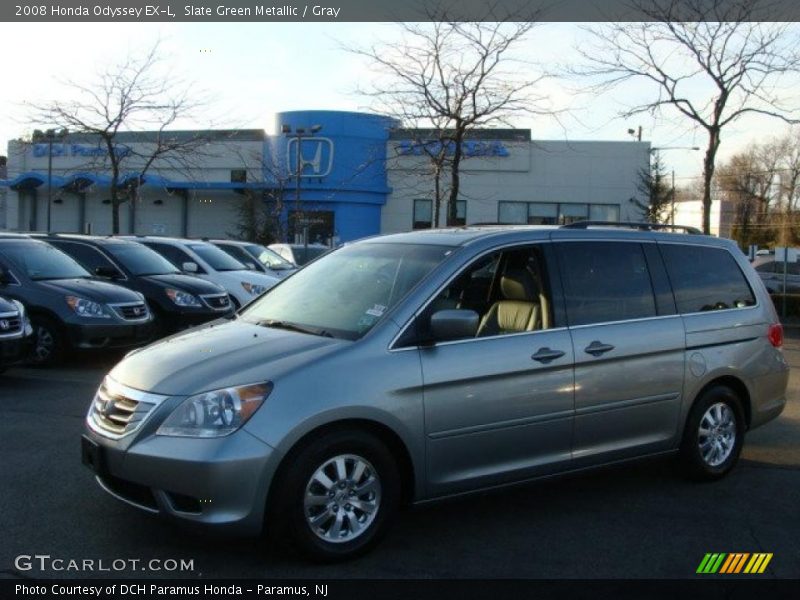 Slate Green Metallic / Gray 2008 Honda Odyssey EX-L