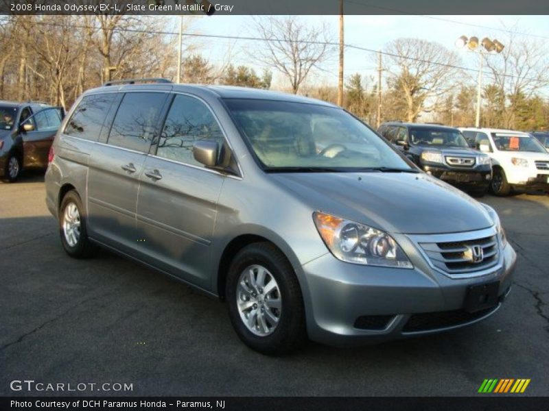 Slate Green Metallic / Gray 2008 Honda Odyssey EX-L