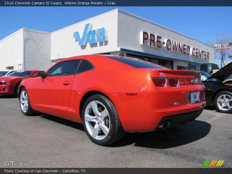 Inferno Orange Metallic / Gray 2010 Chevrolet Camaro SS Coupe