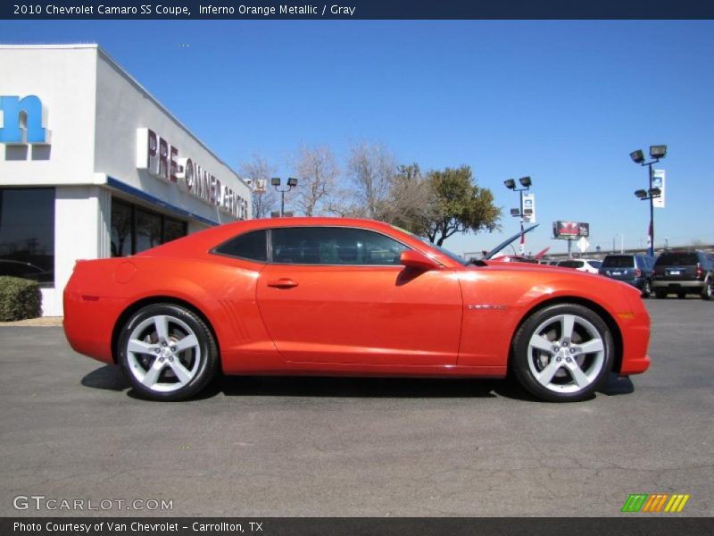 Inferno Orange Metallic / Gray 2010 Chevrolet Camaro SS Coupe