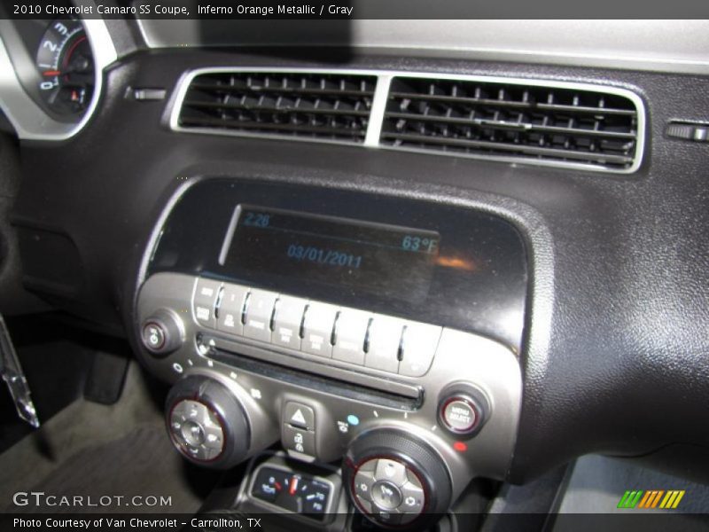 Inferno Orange Metallic / Gray 2010 Chevrolet Camaro SS Coupe