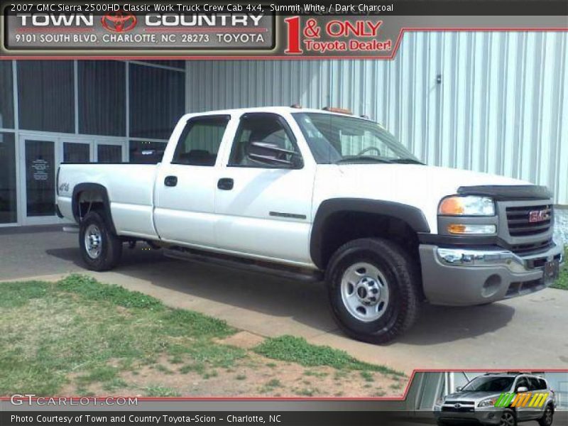 Summit White / Dark Charcoal 2007 GMC Sierra 2500HD Classic Work Truck Crew Cab 4x4