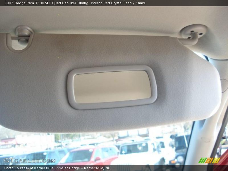 Inferno Red Crystal Pearl / Khaki 2007 Dodge Ram 3500 SLT Quad Cab 4x4 Dually