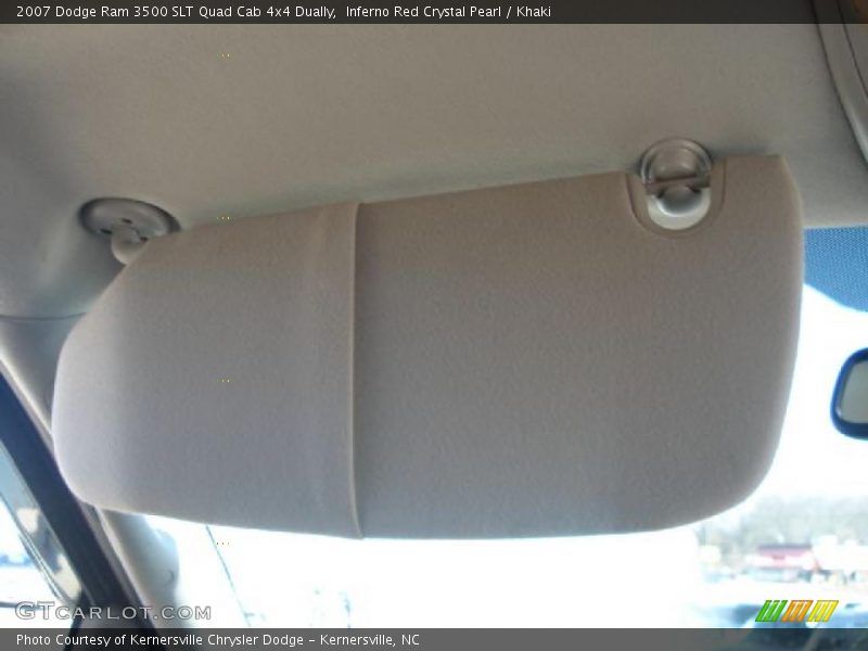Inferno Red Crystal Pearl / Khaki 2007 Dodge Ram 3500 SLT Quad Cab 4x4 Dually