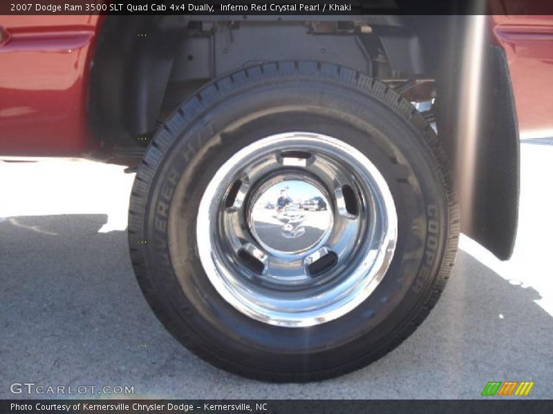 Inferno Red Crystal Pearl / Khaki 2007 Dodge Ram 3500 SLT Quad Cab 4x4 Dually