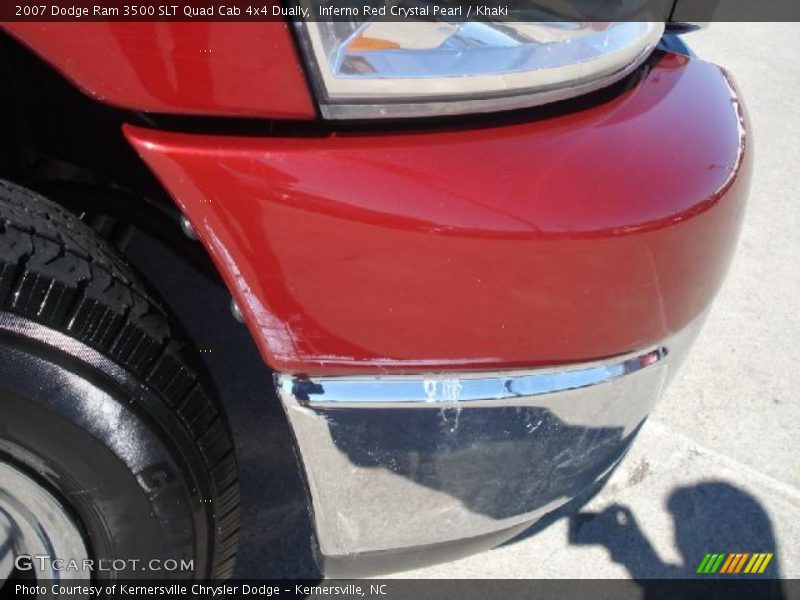 Inferno Red Crystal Pearl / Khaki 2007 Dodge Ram 3500 SLT Quad Cab 4x4 Dually