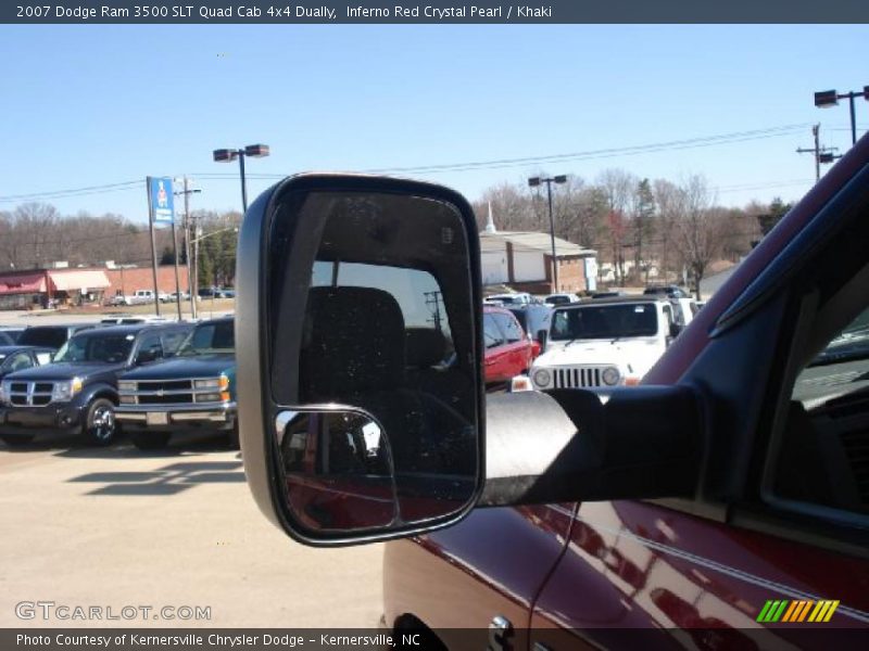 Inferno Red Crystal Pearl / Khaki 2007 Dodge Ram 3500 SLT Quad Cab 4x4 Dually