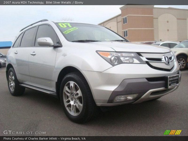 Billet Silver Metallic / Ebony 2007 Acura MDX Technology