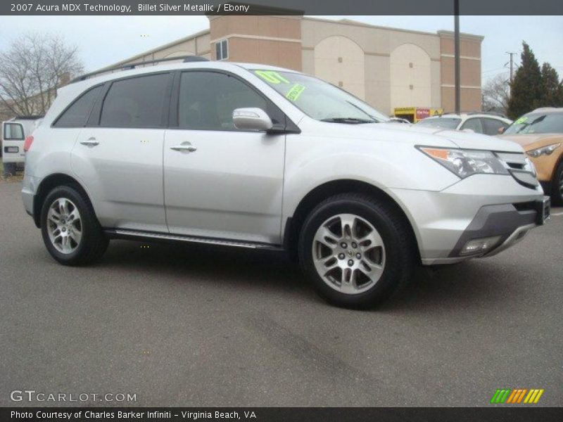 Billet Silver Metallic / Ebony 2007 Acura MDX Technology
